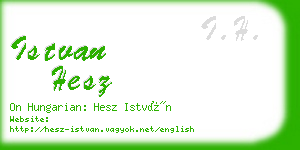 istvan hesz business card